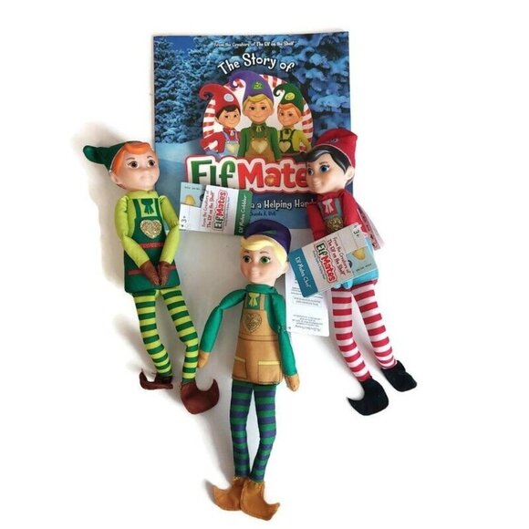 Elf Mates Set The Chef The Cobbler & The Toy Maker With Storybook 4 Piece Bundle - Picture 7 of 7
